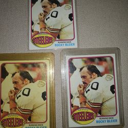 3 1976 Topps Football Cards Rocky Blier
