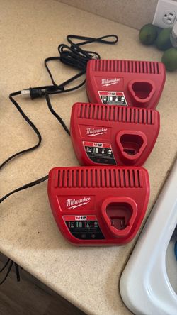 Milwaukee M12 Battery Chargers – Lot of 3