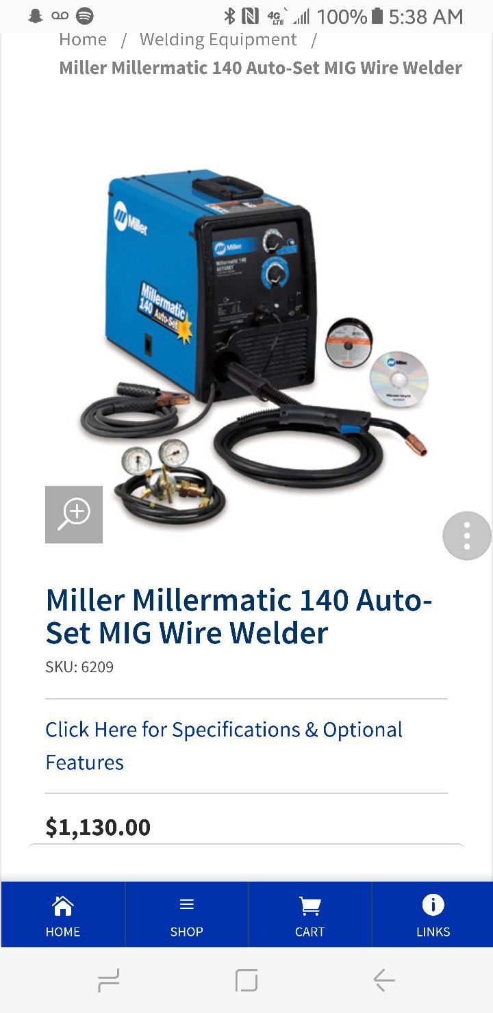 Miller Millermatic 140 Autoset Mig Welder