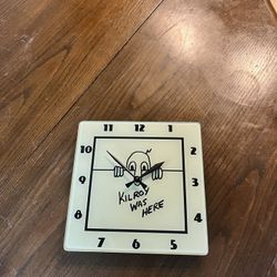 Kilroy Was Here Vintage Clock