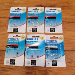 Phillips Landscape Lights Halogen T3 10W G4 Base 9 bulbs & T5 Wedge Base 2 Bulbs