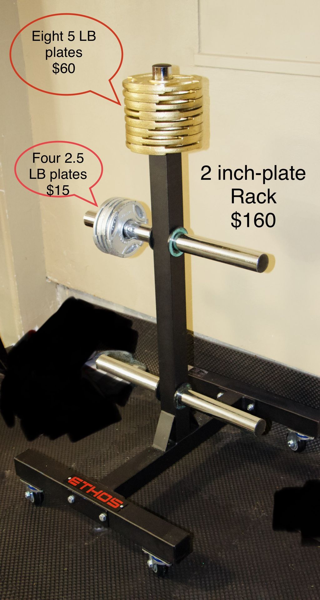 Weight Rack and 2-inch plates