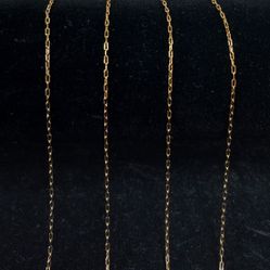 Link Electro Plated Gold Chain / Cadena De Eslabones, Baño De Oro.
