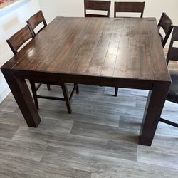 Ashley Furniture Haddigan Dining Set – Counter Height Table + 6 Chairs (Expandable Leaf)