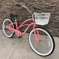 Electra Cruiser 1 Step Thru 26 Inch Beach Cruiser Bubblegum Pink 