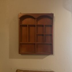 Figurine And Treasure Wooden Wall Hanging Display 