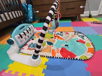 Fisher-Price Glow & Grow Kick & Play Gym- Blue