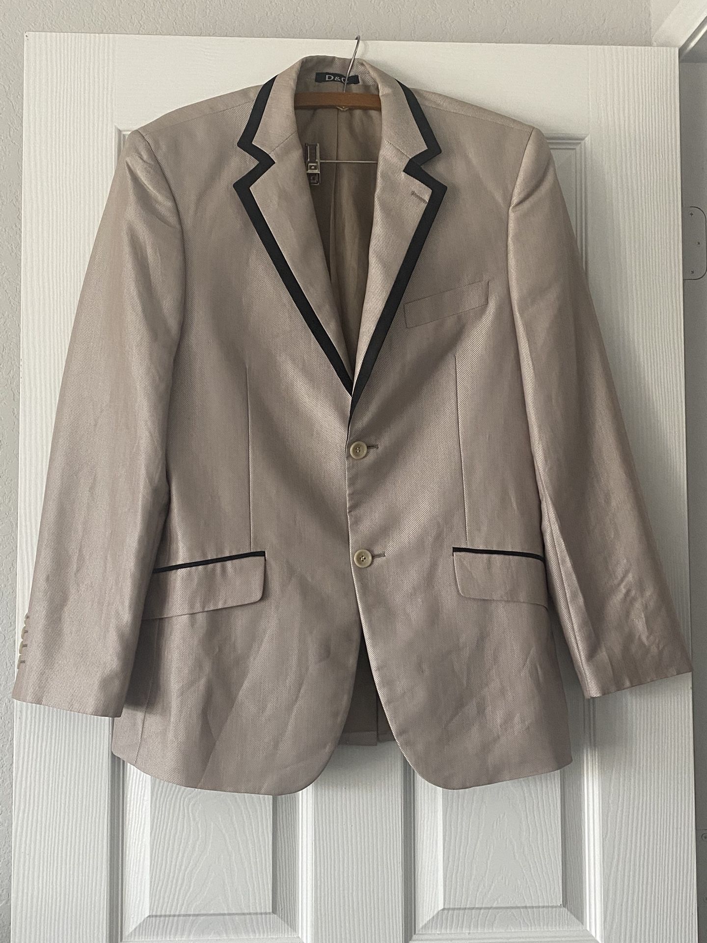 Dolce & Gabbana Beige Blazer with Black Accents