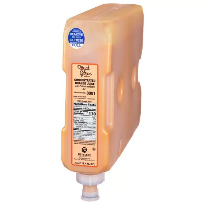 Royal Cup / Royal Grove Orange Juice Concentrate – Full Case (3 Gallons) – Restaurant 5:1 Mix