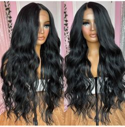 NEW/SEALED Wigs for Women Synthetic Lace Front Wig Pre Plucked With Baby Hair 26 Inch Long Wavy Middle Part Wig 13x4x1 Glueless Wig Ready to Wear