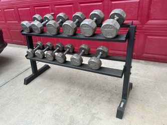 Dumbbells and rack 420lbs on the dumbbells firm on price