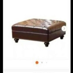 new in box Tufted Nailhead Trim Ottoman for chair in box