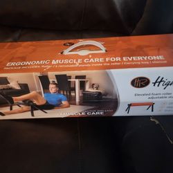 HighRoller, World's Most Efficient, Patented, Ergonomic Foam Roller, Rolling Muscle and Fascia Care Physical Therapy Aid Pilates Stretching (Orange)