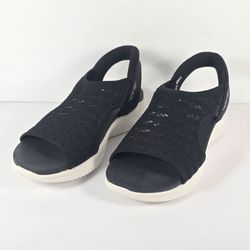 Skechers Hands Free Slip-ins Ultra Flex 3.0 Sun Warmth Black Sandals Size 7