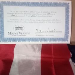 U.S. Flag flown over George Washingtons home