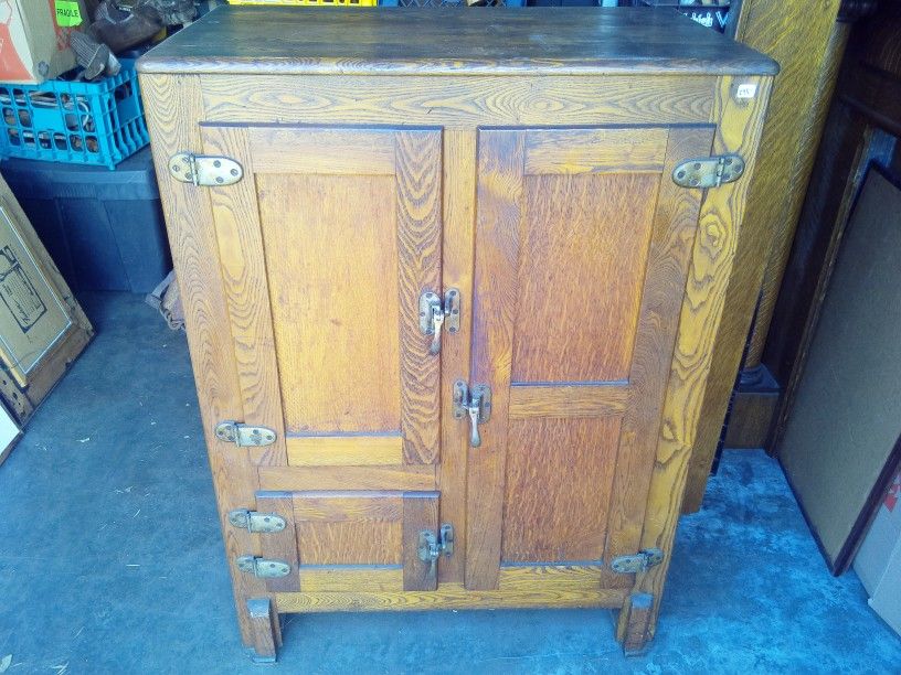 Antique Refrigerator Cabinet