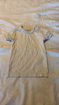 Kids Ribbed Mock Neck Short Sleeve Top