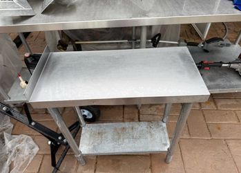 Stainless steel side table