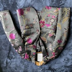 Mogu Men’s blazer metallic floral printed coat /jacket 