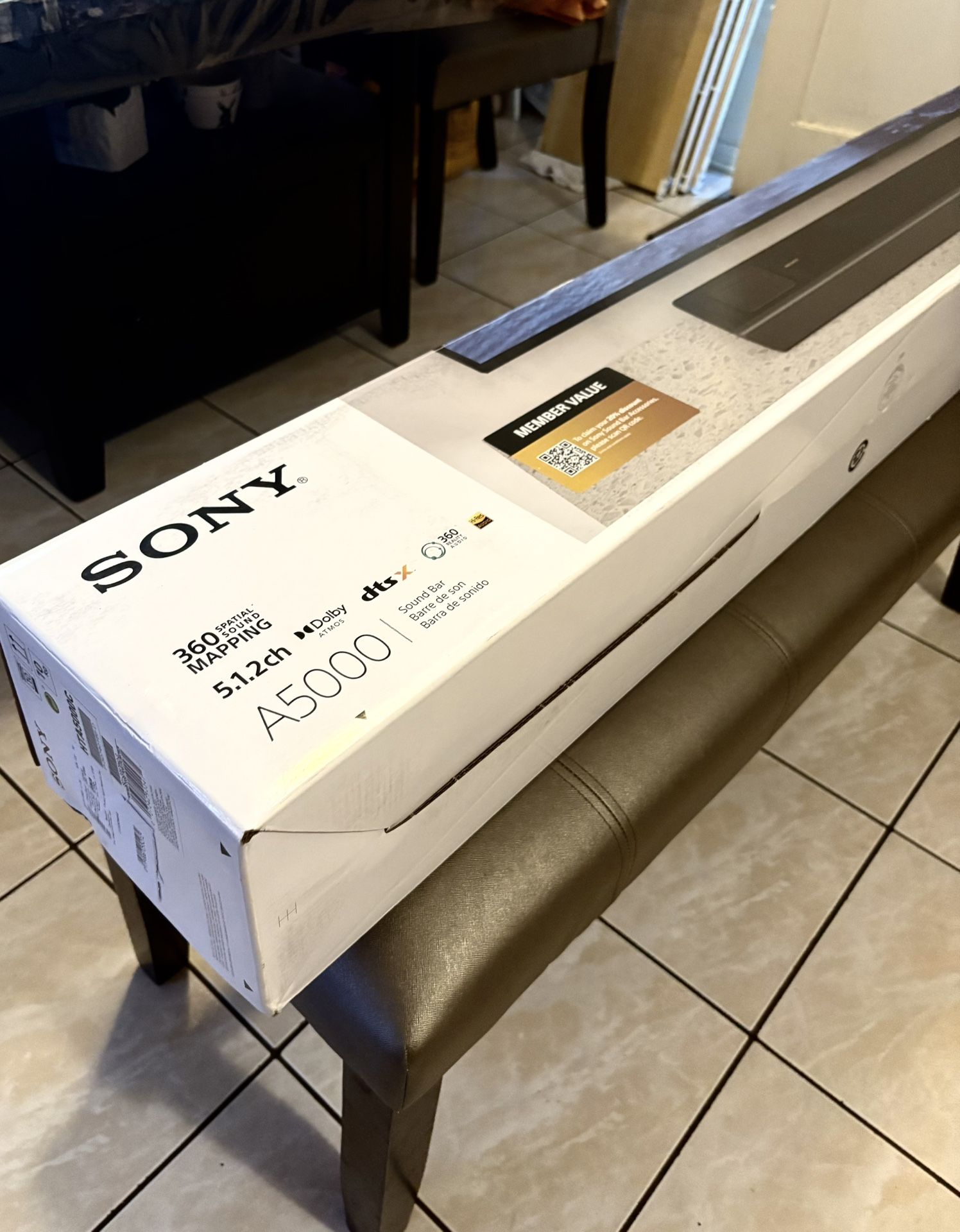 Sony (HT-A5000) Home Theatre Premium Subwoofer Integrated Soundbar System (NEW) β’ 360 Spatial Sound, 8K, Dolby Atmos, Bluetooth