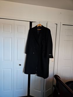 Halston Men's Black Trench Coat