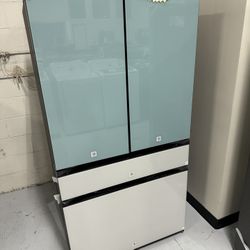 New Glass Bespoke 4 Door Fridge Hidden Water And Ice Inside 