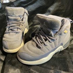 Air Jordan, Retro Dark Grey 12’s,  Kids Shoes