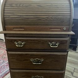 Small Wood Roll Top Desk 