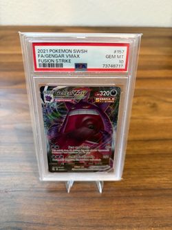 PSA 10 Gengar VMAX Full Art Fusion Strike #157