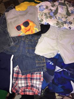 Boy clothes size 12-2t 4shorts, 4 shirts and one jeans