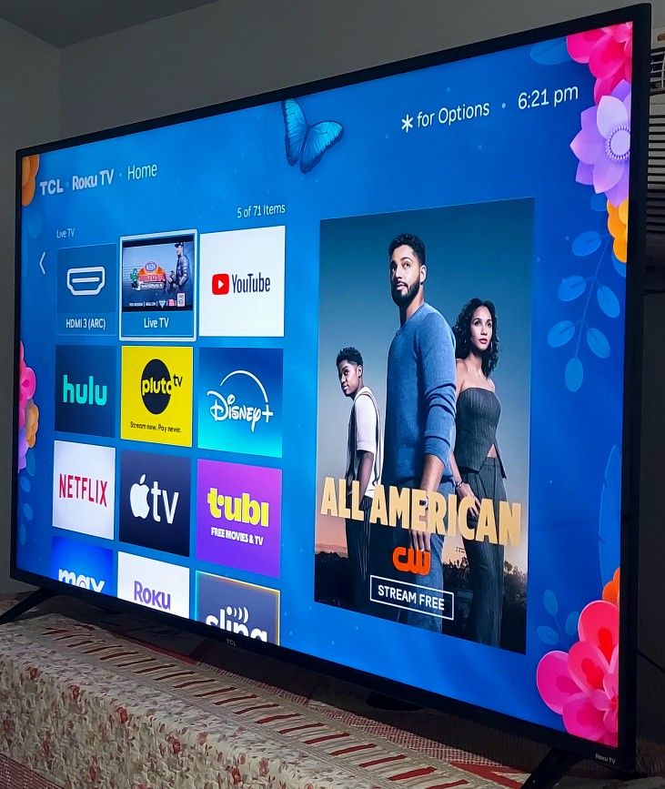 ⛔SMART  TV   TCL    55"  4K  ROKU   LED  HDR   DOLBY   VISION   FULL  UHD  2160p⛔ ( NEGOTIABLE ) ⛔FREE  DELIVERY⛔