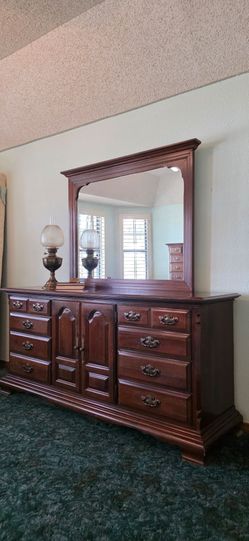 Dresser and mirror