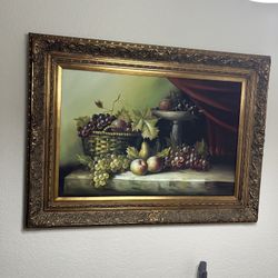 Cuadro De Comedor De Frutas Com Marco Grande