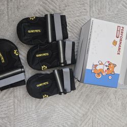 Dog Shoes Black Size 4