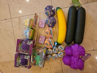 Rms viral dumpling bun unicorn grape banana pickle squishy hamster slimy cake $10/each
