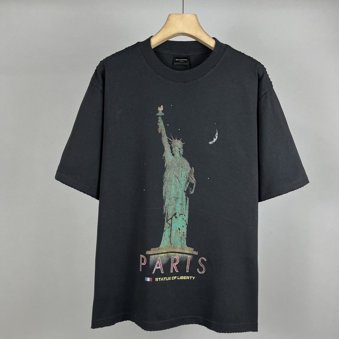 Balenciaga Liberty Print Short Sleeve T Shirt