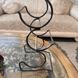 Metal Wire Black Wine Rack Holds 3 Bottles Holder Stand Great for Bar