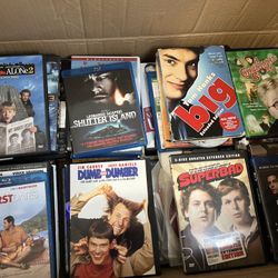 Box Full Of Classic DVDs And Few Blu-rays 