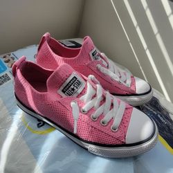 Girls Shoes Pink Converse Like New Size 13
