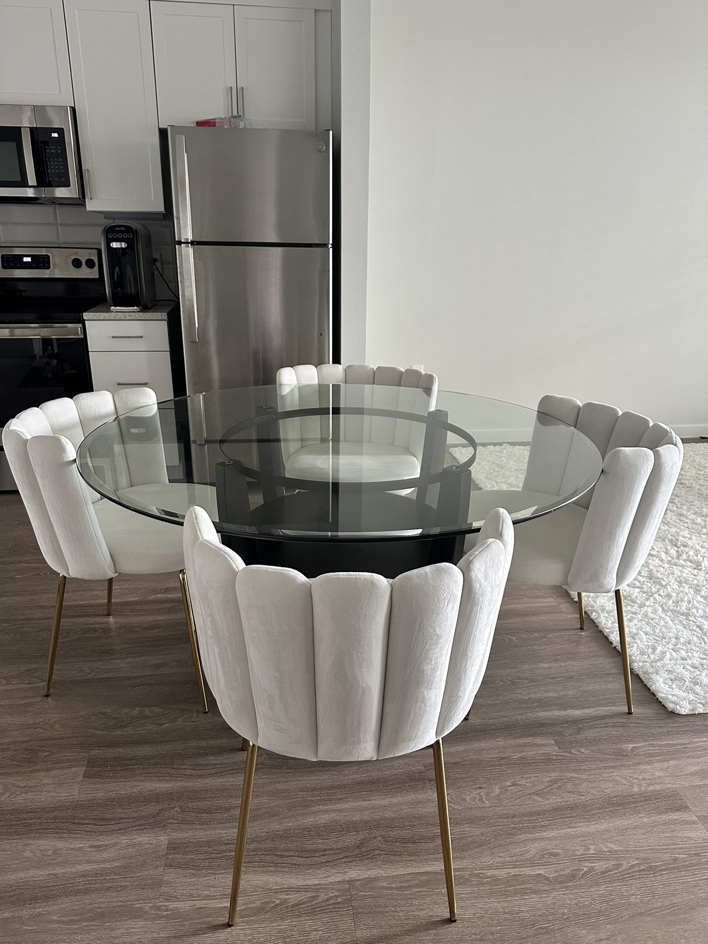 Glass Table + Chairs