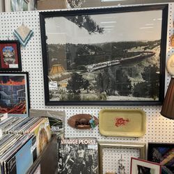 Art Picture Train Railway 29 X 36 Framed