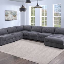Brand New Super Comfy Modular Corduroy Sectional Set 