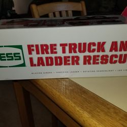 HESS 2015 FIRE TRUCK AND LADDER RESCUE.  DISPLAYED ONLY.  PICK UP MIDDLEBORO ONLY FINAL SALE 