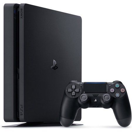 PS4 Slim: 1TB (Black) + Wired Gaming Headphones 
