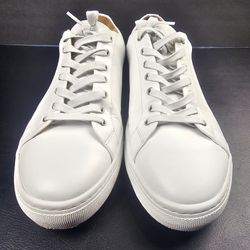 Handcrafted Thursday Everyday Mens Shoes 13 White Leather Low Top Sneakers Limited 