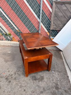 Lift-Top Coffee Table with Bottom Shelf