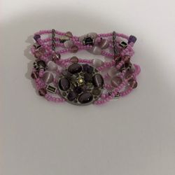 Vintage Amethyst  Silver Bracelet
