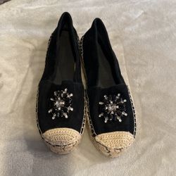 Karl Lagerfeld Rhinestone Flats Size 8