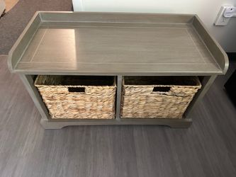 Storage Bench with Baskets