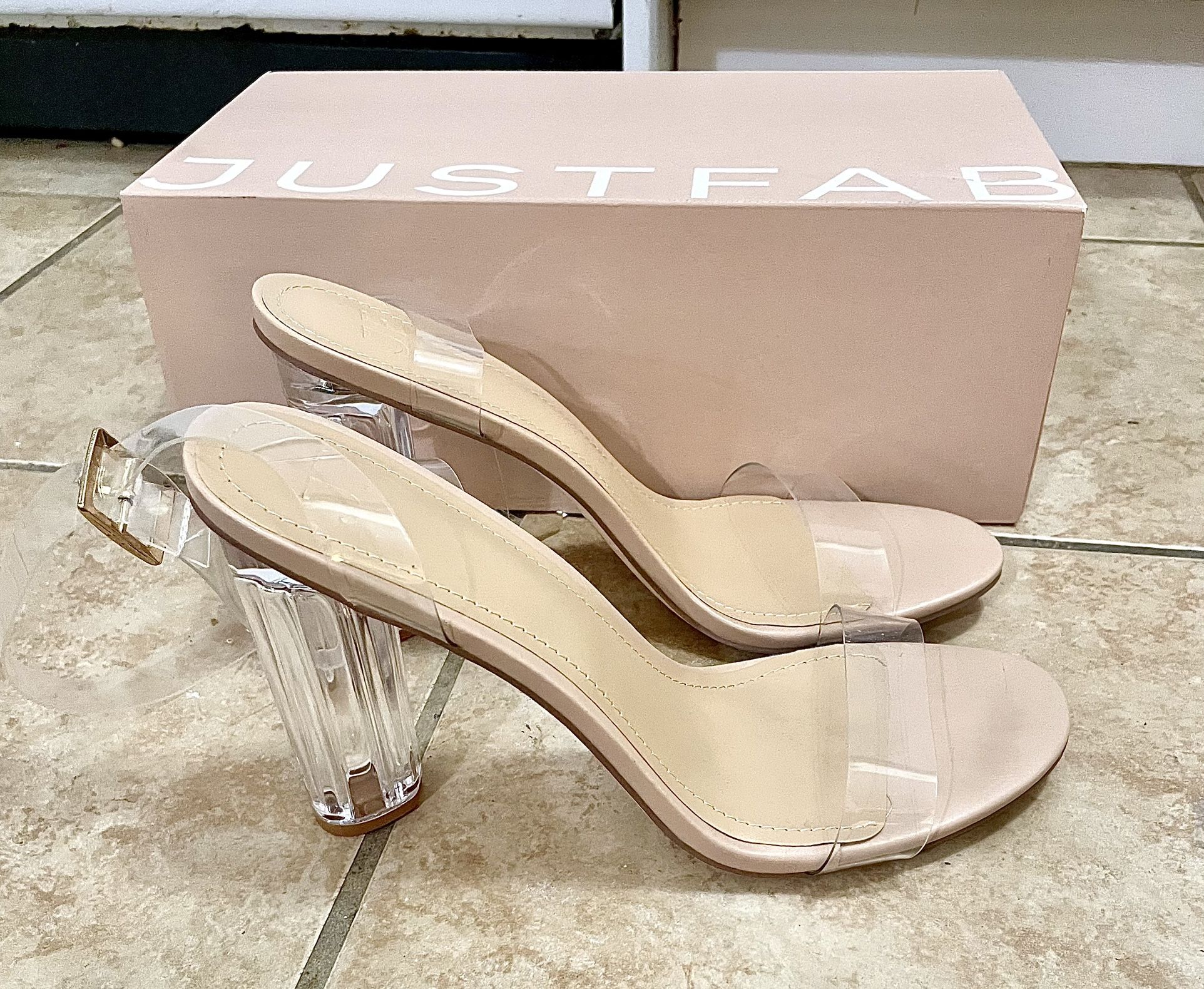 CLEAR SHOES FOR HALLOWEEN COSTUME …SZ 8